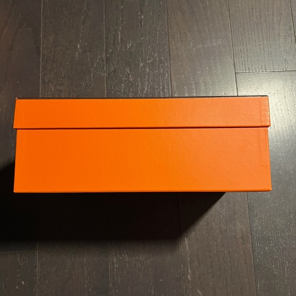 Hermes medium shoe empty box case decoration storage orange - Picture 2 of 11
